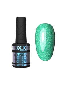 Gel polish OXXI 10 ml 203 (green with fine holographic sequins)