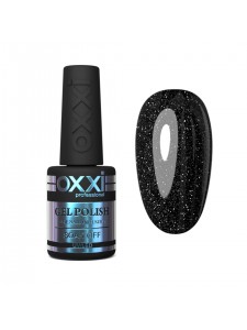 Gel polish OXXI 10 ml 205 (black with silver sequins)