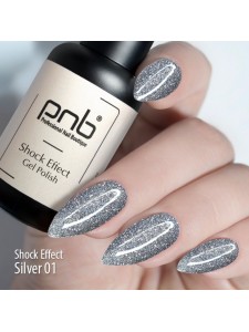  Gel Polish SHOCK EFFECT 01 Silver PNB 8 ml 