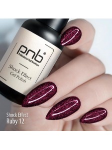  Gel Polish SHOCK EFFECT 12 Ruby PNB 8 ml