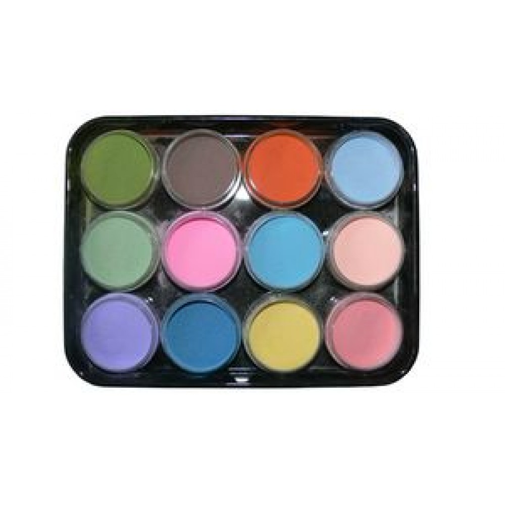 A set ofВ coloredВ acrylic powder 12 pcs.   L-4