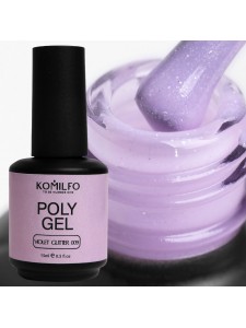 Komilfo PolyGel 009 Violet Glitter 15 ml