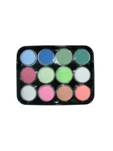 A set ofВ coloredВ acrylic powderВ with glitterВ      12 pcs.  G-2