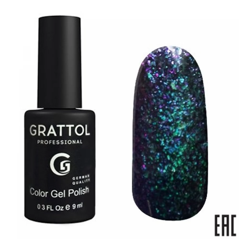 001 Grattol Gel Polish Galaxy Emerald 9ml