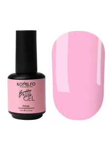 Komilfo Bottle Gel Pink 15 ml with brush