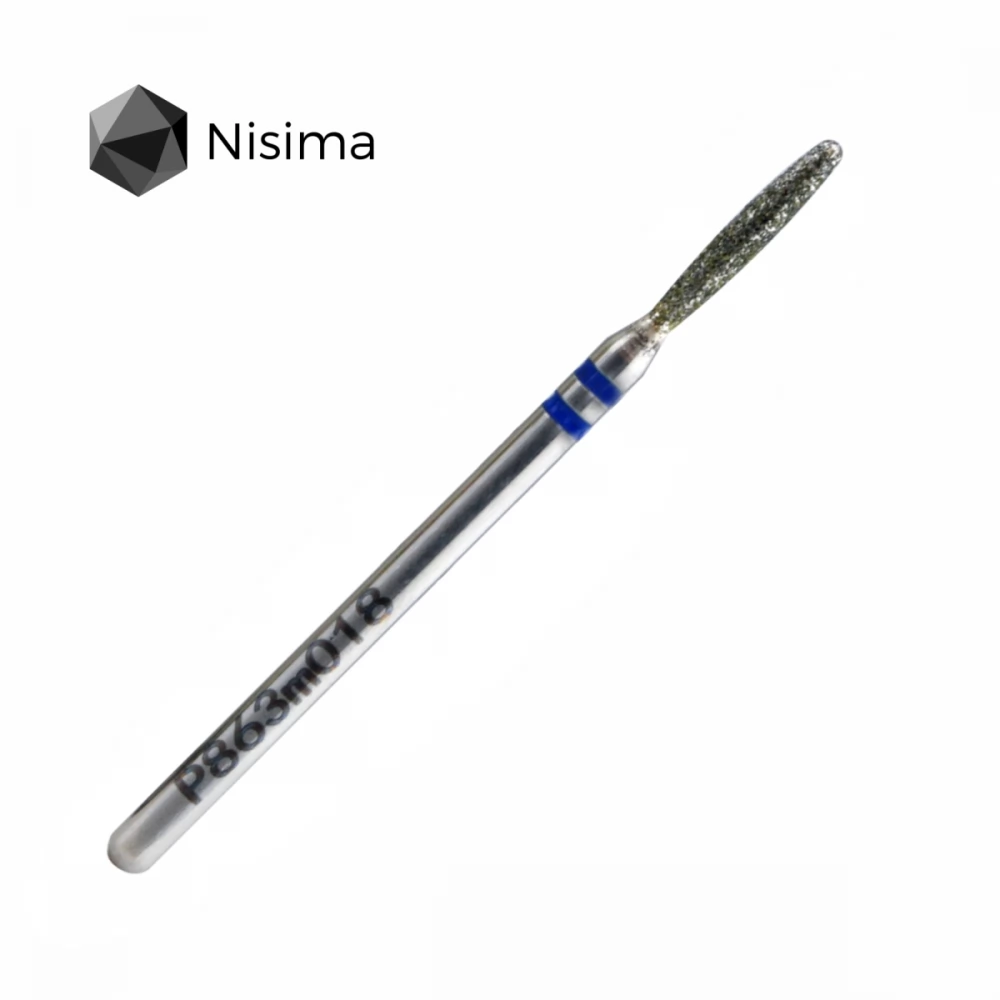 Drill bit Flame blunt 1.8mm blue P863m018